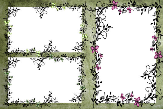cadre fleuri