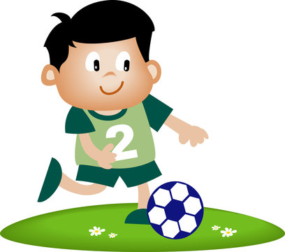 kid playing soccer