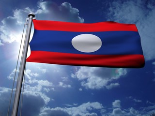 Fototapeta na wymiar Laos Flag