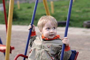 Boy on swing