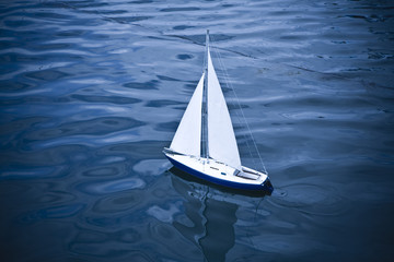 Small model of sailboat