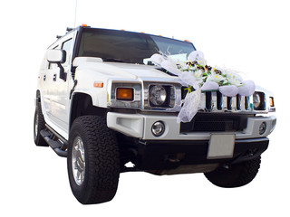 off-highway car as wedding limousine