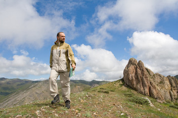 Hiking in the mountains