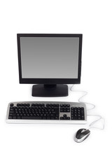 Personal computer isolated on the white background
