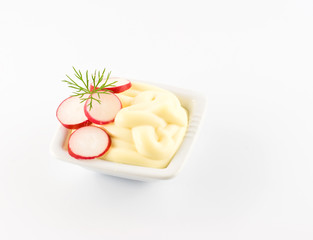 mayonnaise and garden radish  