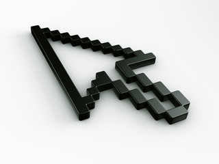 Fototapeta premium Arrow mouse cursor in 3d