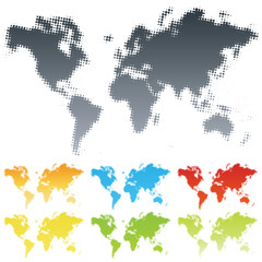 Halftone world map