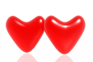 Red hearts