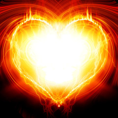 Heart on fire
