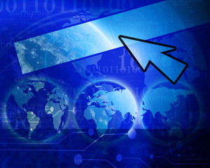 Arrow pointing at empty space