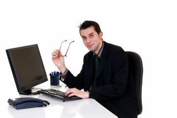 Successful businessman office