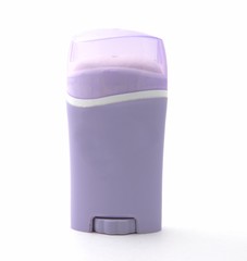 Violet jar of a deodorant on
