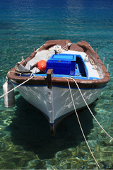 Fishing boat on the Ionian island of Lefkas  Greece
