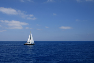 Sailing in Greece around Lefkas island