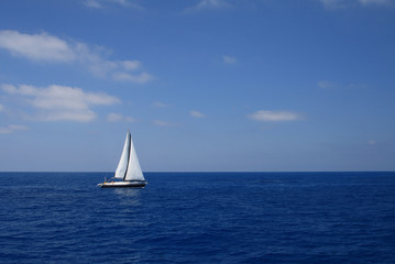 Fototapeta premium Sailing in Greece around Lefkas island