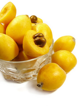 Loquat on bowl