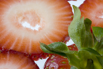 sliced strawberry abstract