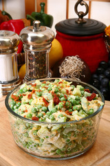 Pea Salad with Raspberry Vinaigrette