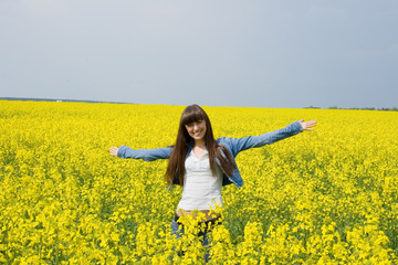 Naklejka premium Happy woman