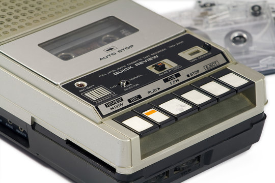 vintage cassette tape recorder