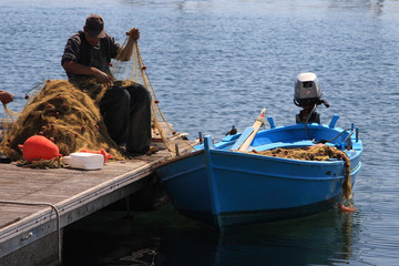 Fishing boat in Parga Greece