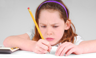Girl Concentrating