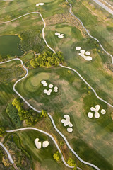 aerial view of golf course