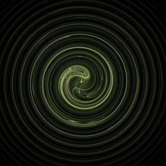 Fractal 31 green spiral