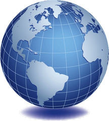 Vector illustration of world globe