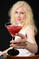 Girl with Martini