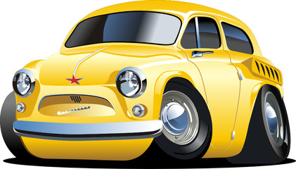 Vector cartoon retro car `Zaporozhetc`