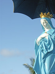 Notre-dame des laves ou vierge au parasol à Sainte-Rose