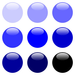 Round Blue Web Buttons