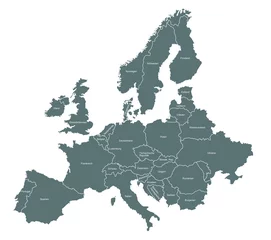 Papier Peint photo Lieux européens Europakarte