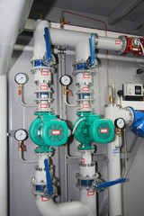 Interior of modern boiler-house