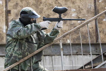 Paintball player