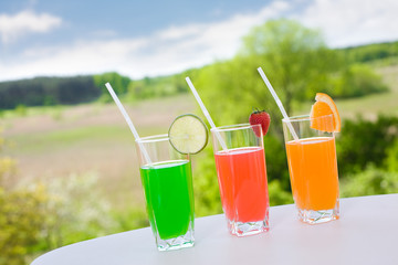 Fresh colorful drink