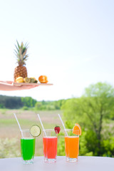 Fresh colorful drink