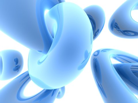 abstrakte blaue formen