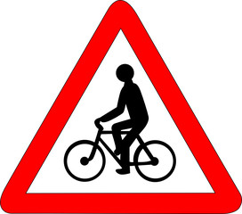 a0080 - Panneau danger cyclistes