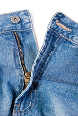classic blue jean trouser close up