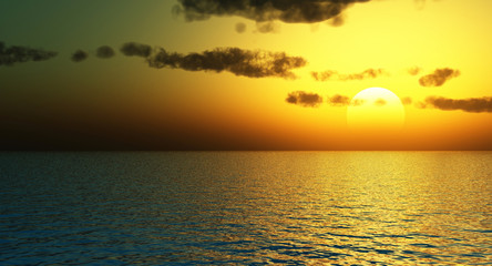 Fototapeta premium Sea sunset