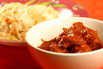 Indian Mutton Curry with rice