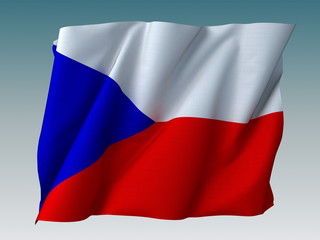 Fototapeta na wymiar Flag of Czech republic
