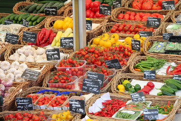 Gemüse - Gemüsestand am Markt