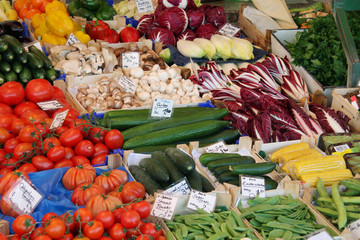 Gemüse - Gemüsestand am Markt