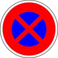 a0091 - Panneau interdiction - ARRET ET STATIONNEMENT