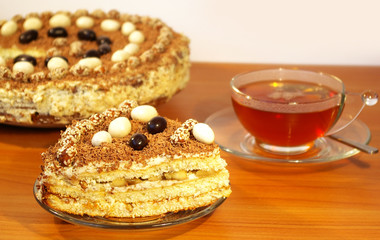 Cup of tea and  cake