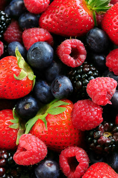 Fototapeta Assorted fresh berries