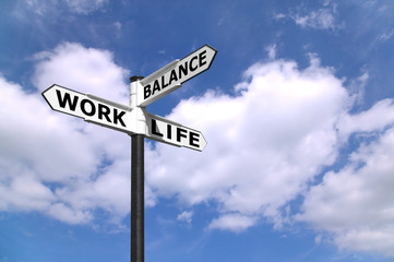 Work Life Balance signpost - 7614278